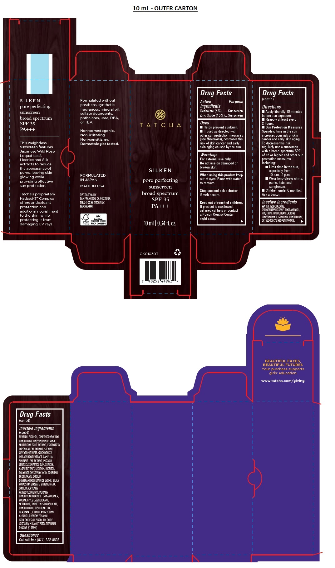 Pill image for Silken Pore Perfecting Sunscreen Broad Spectrum Spf 35