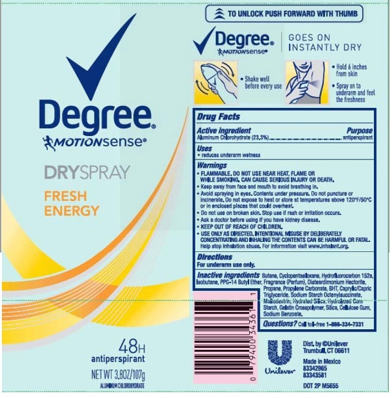 Pill image for Degree Motionsense Dry Spray Fresh Energy 48h Antiperspirant