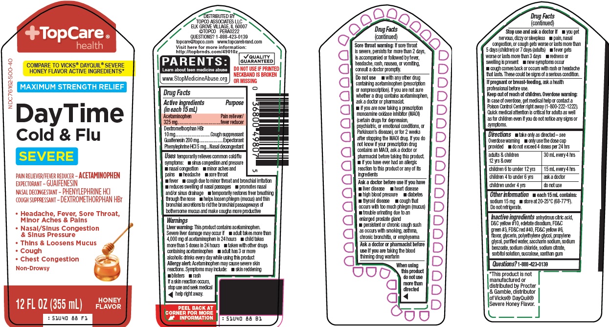 Pill image for Topco Associates Llc. Day Time Cold & Flu Drug Facts