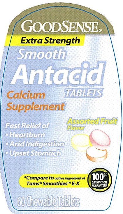 Pill image for Extra Strength Smooth Antacid Assorted Fruit Chewable Tablets