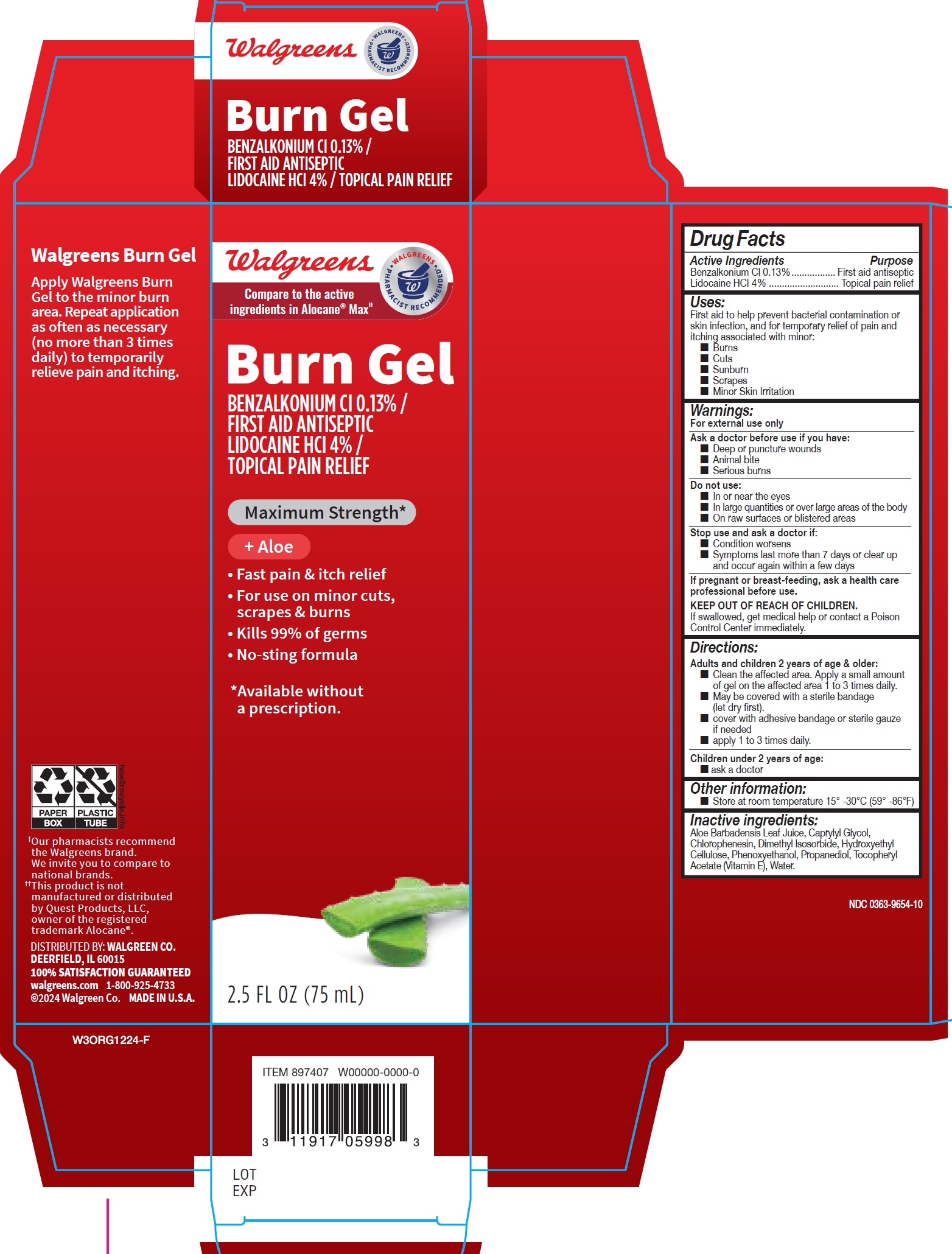 Pill image for Walgreens Max Strength Burn Gel