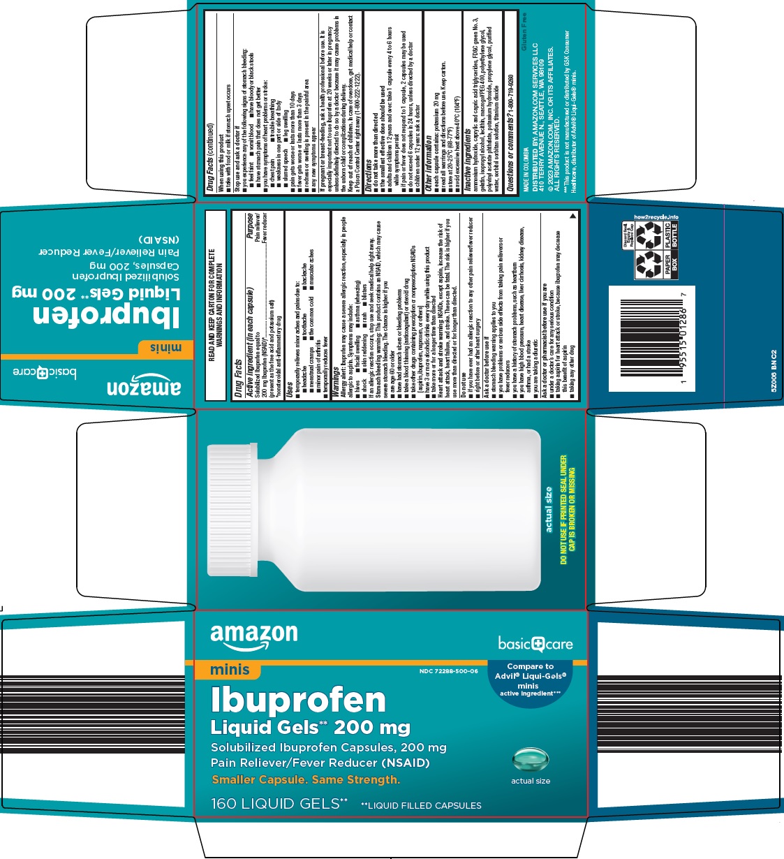 Pill image for Amazon Ibuprofen Drug Facts