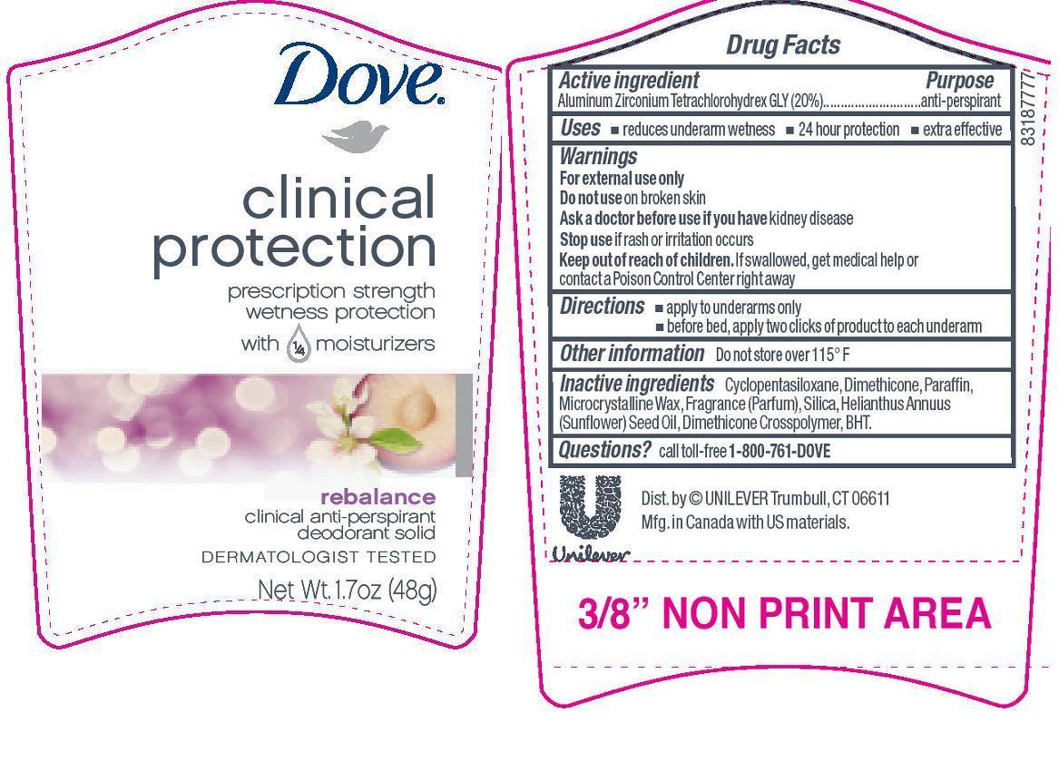 Pill image for Dove Clinical Protection Rebalance Antiperspirant Deodorant