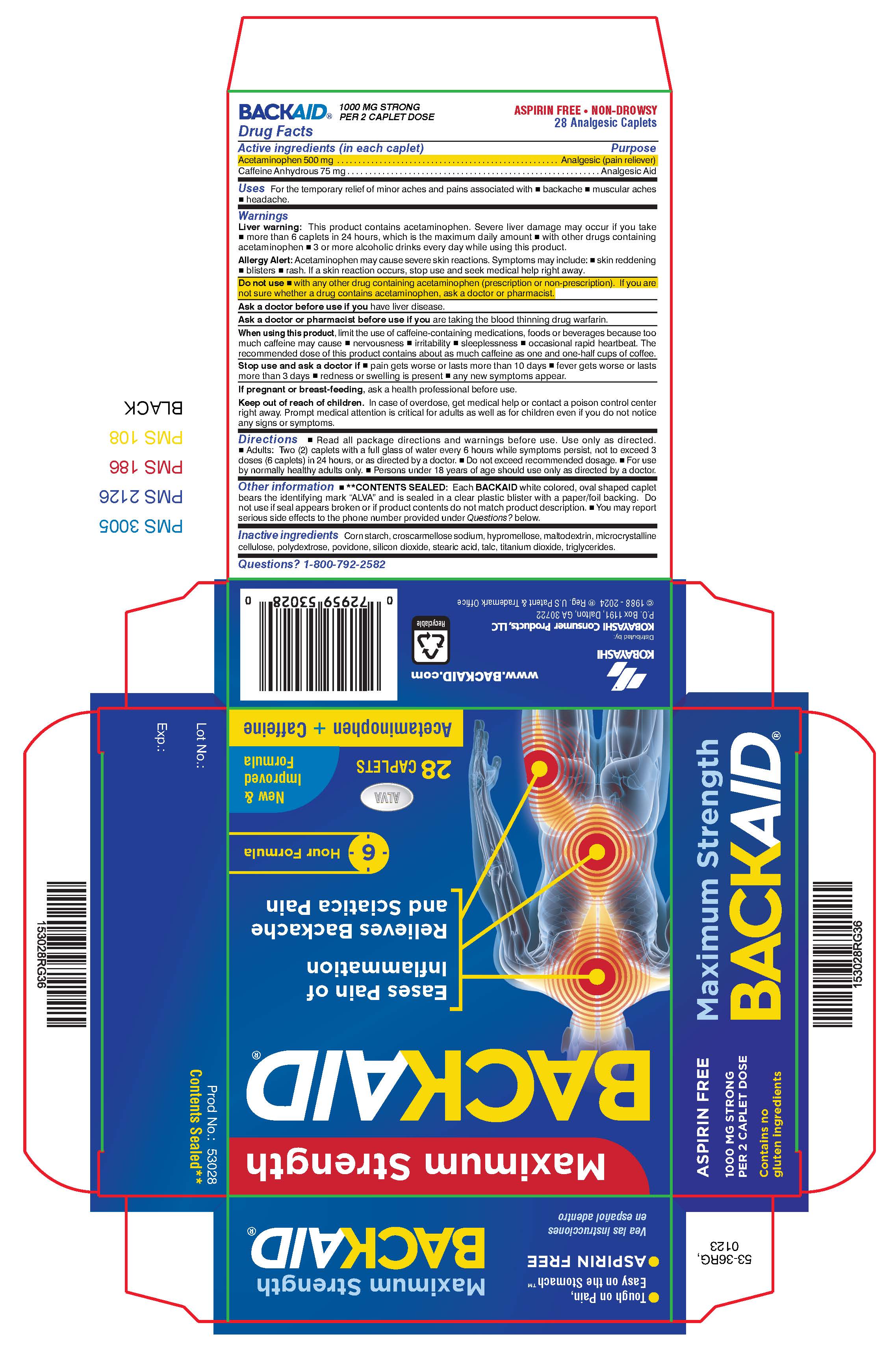 Pill image for Backaid Caffeine