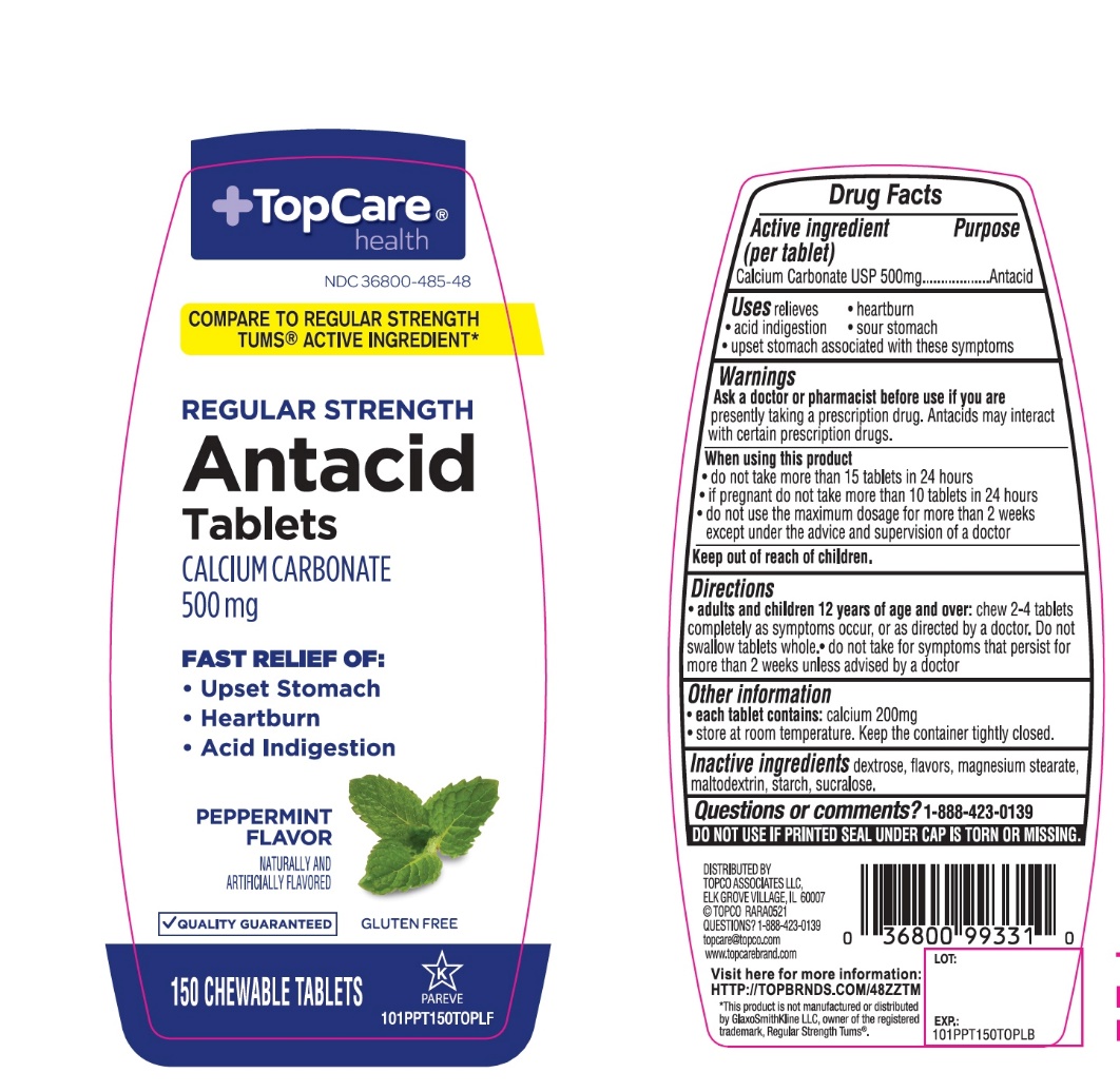 Pill image for Topco Associates Llc. Antacid Calcium Drug Facts