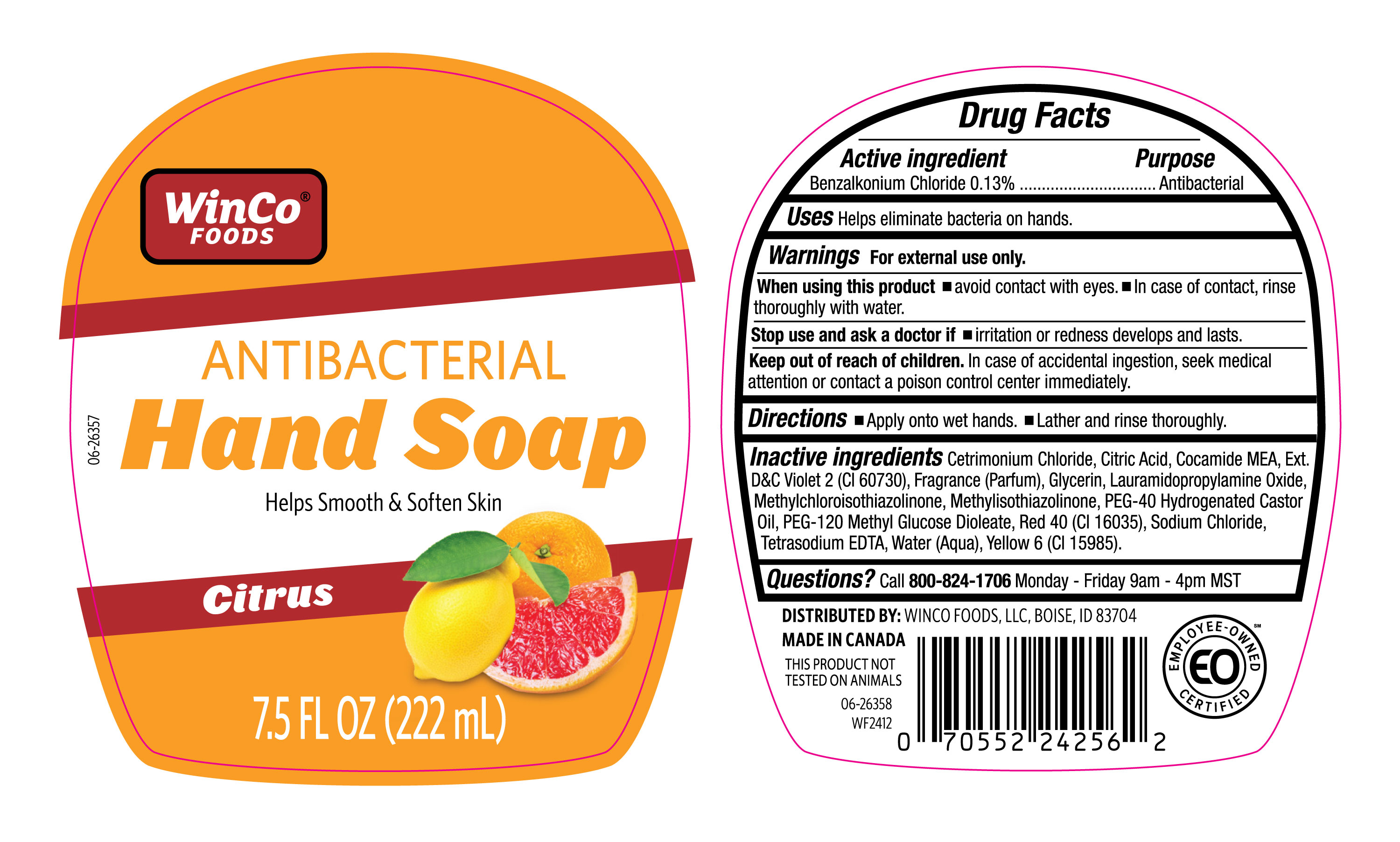 Pill image for Ndc-67091-111, Winco Citrus Antibac Lhs.