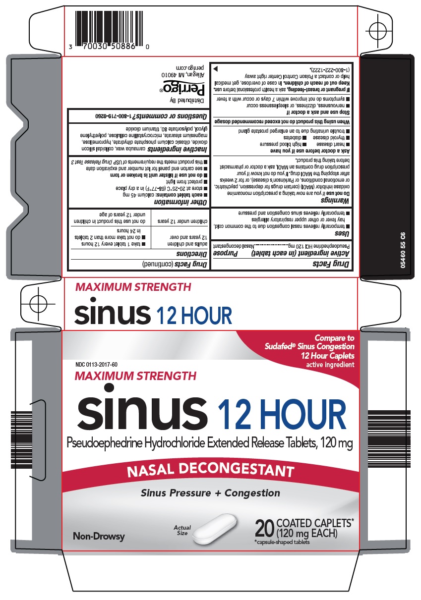 Pill image for Perrigo Sinus 12 Hour Drug Facts