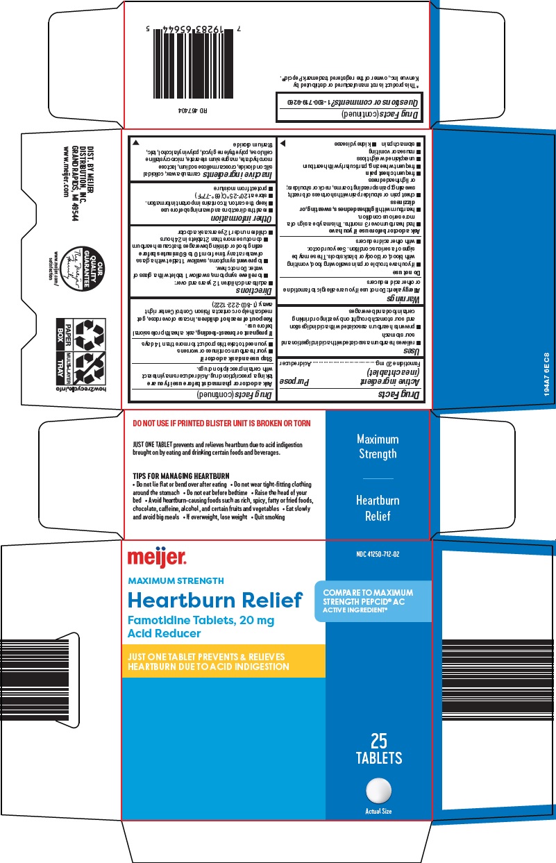 Pill image for Meijer Distribution, Inc. Heartburn Relief Drug Facts