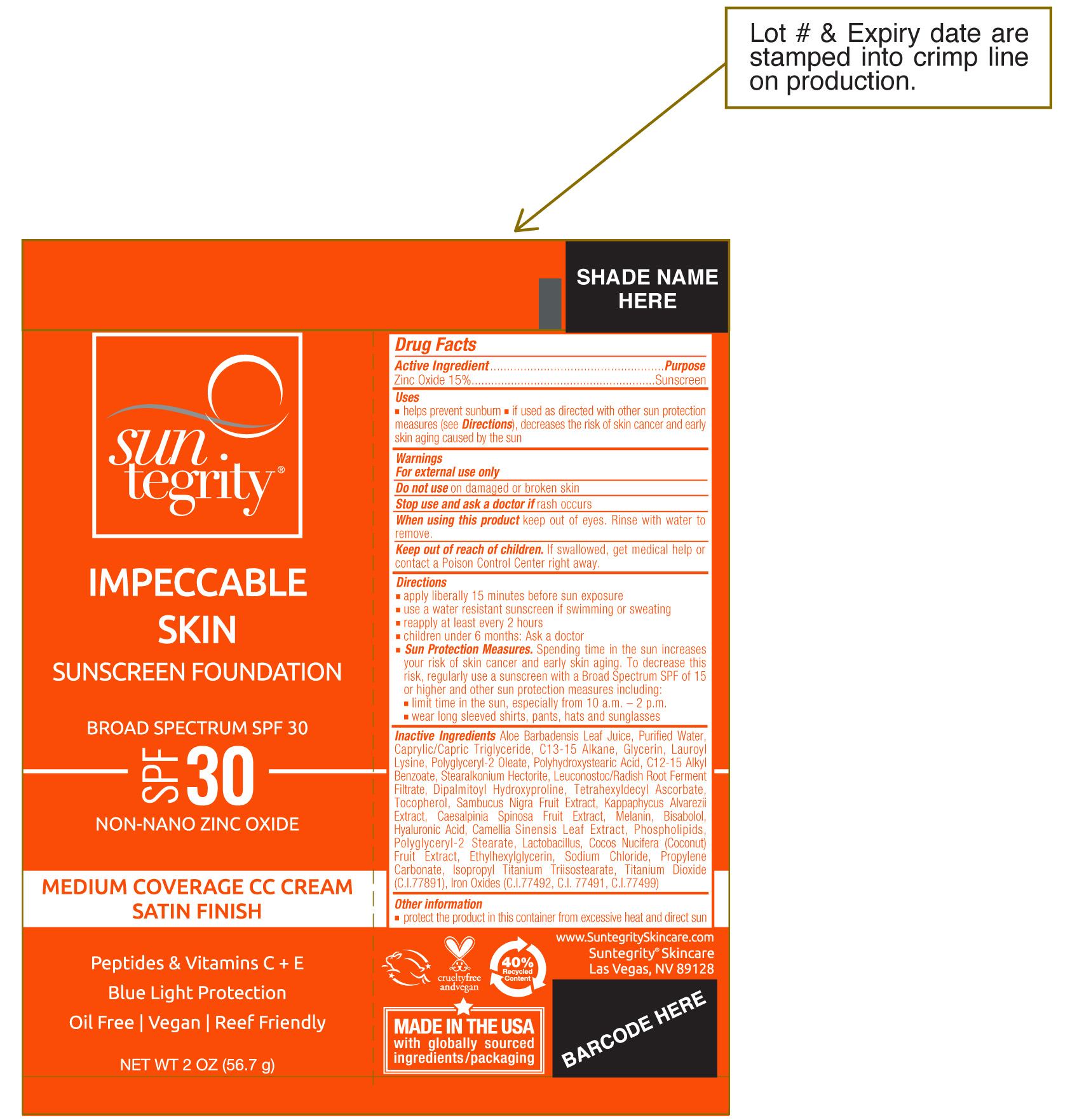 Pill image for Impeccable Skin Sunscreen Foundation Broad Spectrum Spf 30 Bronze