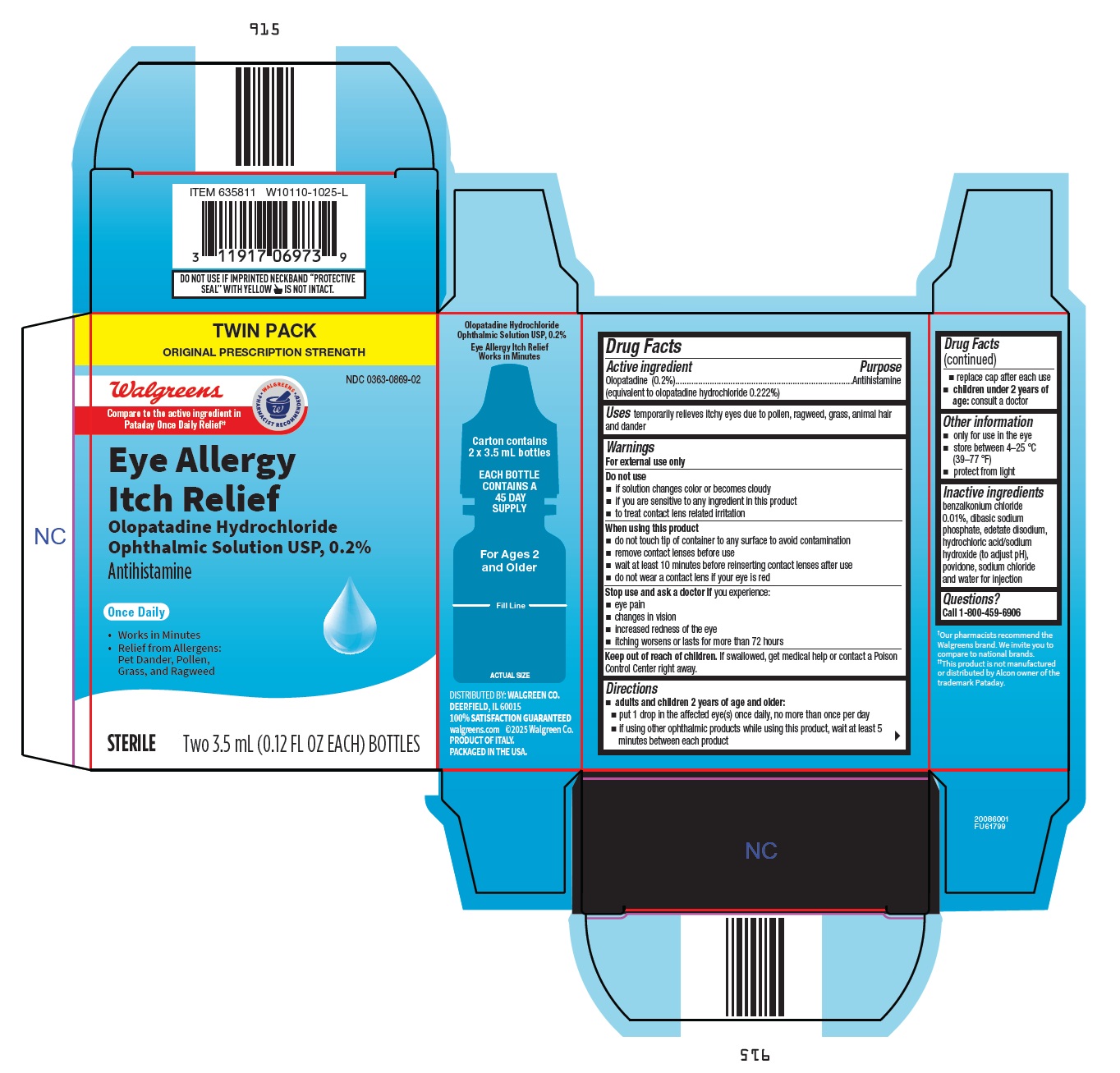 Pill image for Walgreens Olopatadine Hydrochloride Ophthalmic Solution Usp, 0.2% 3.5 Ml And 2 X 3.5 Ml Twin Pack