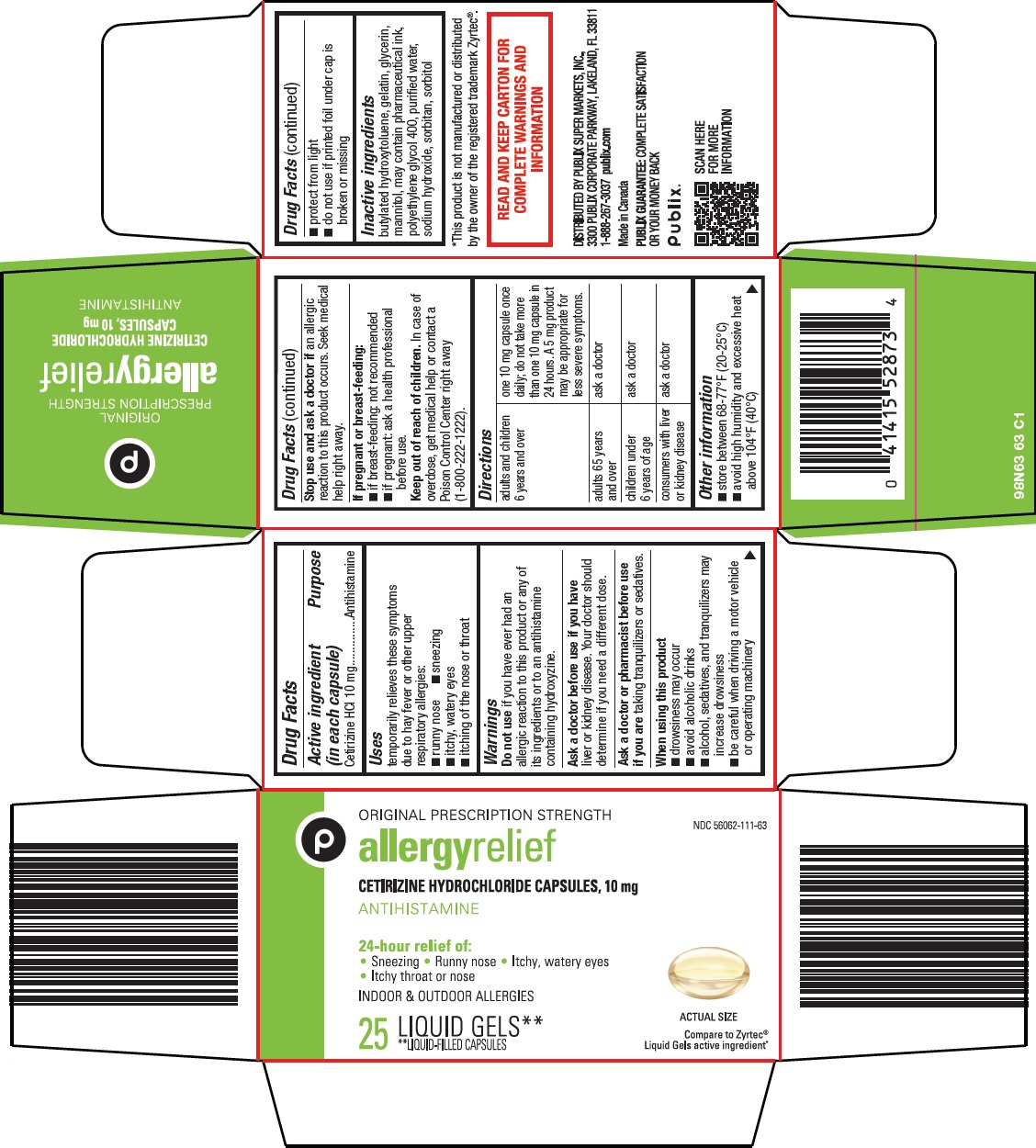 Pill image for Publix Super Markets, Inc. Allergy Relief Drug Facts