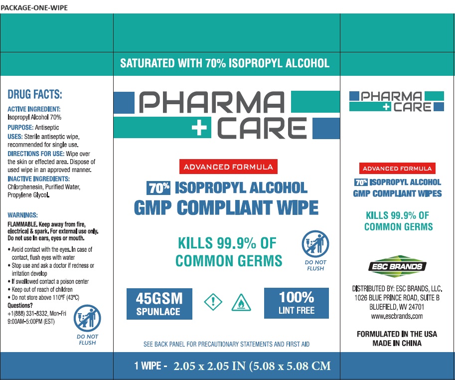 Pill image for pharma care ipa wipes