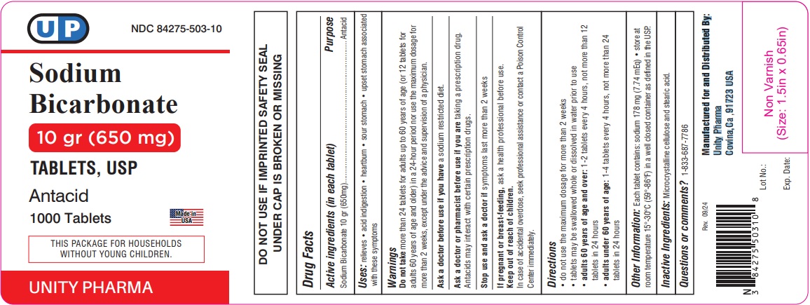 Pill image for sodium bicarbonate tablets, usp 10gr (650 mg)