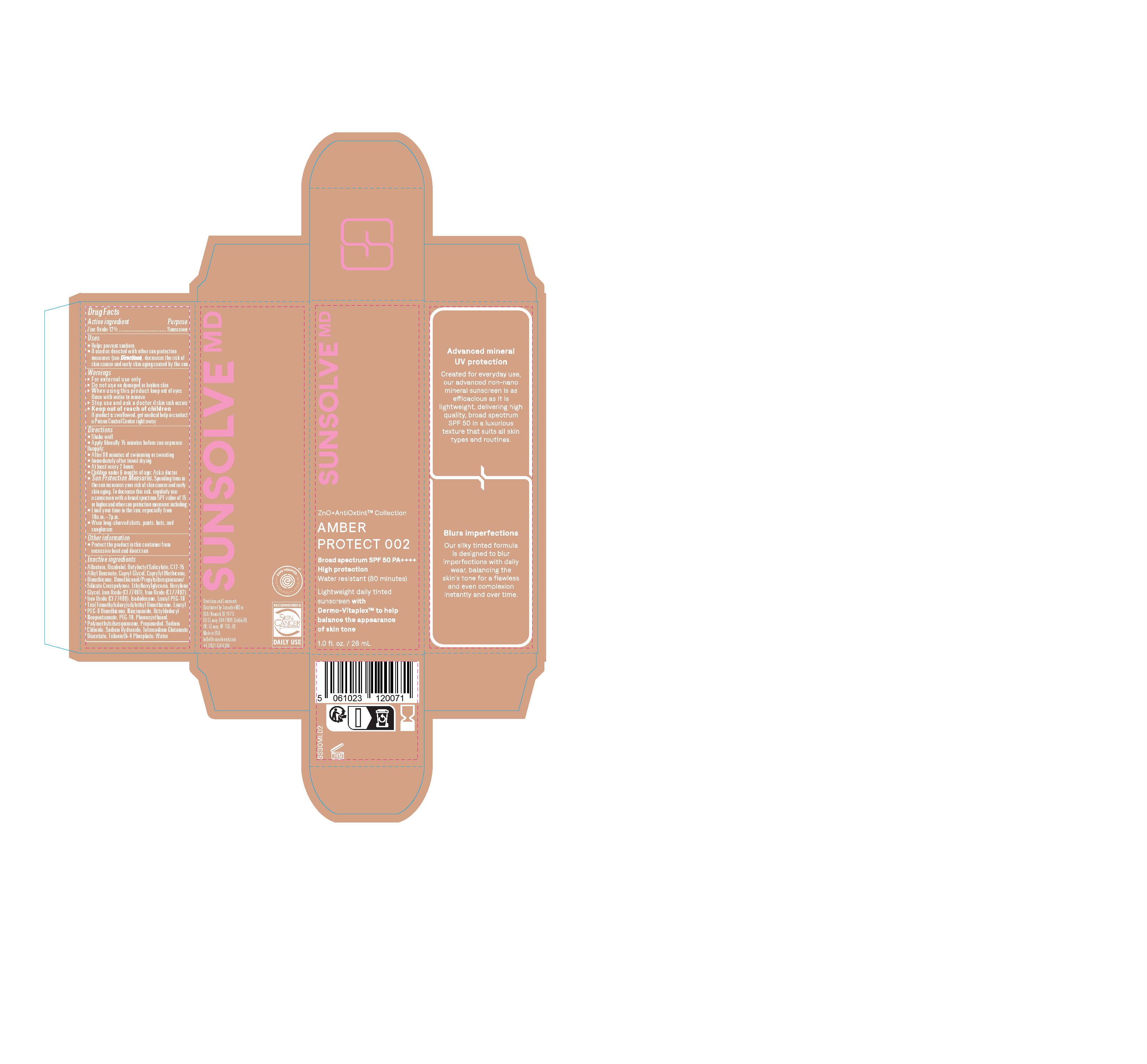 Pill image for sunsolve md mineral shade amber 002