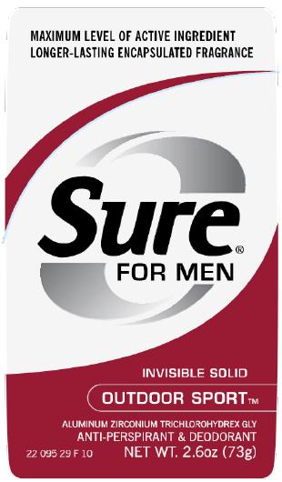 Pill image for Sure For Men Invisible Solid Antiperspirant Outdoor Sport