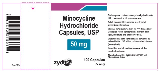 Pill image for minocycline hydrochloride capsules, usp