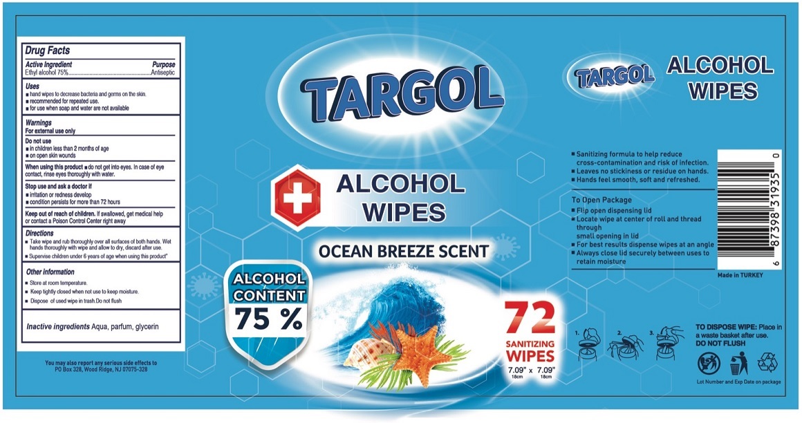 Pill image for Targol Alcohol Wipes- Ocean Breeze Scent
