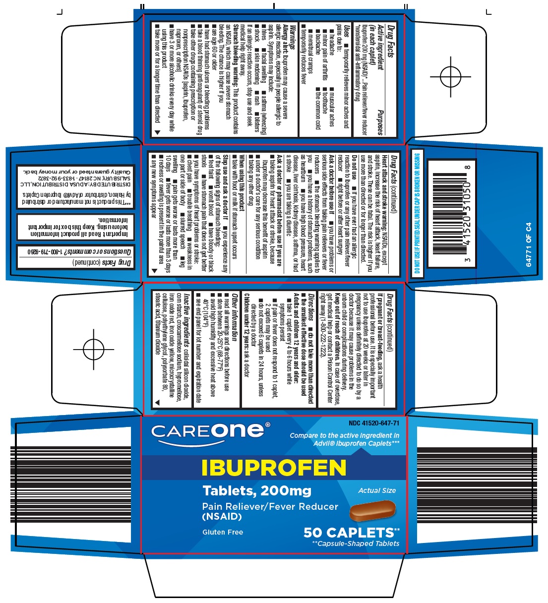 Pill image for American Sales Company Ibuprofen Drug Facts