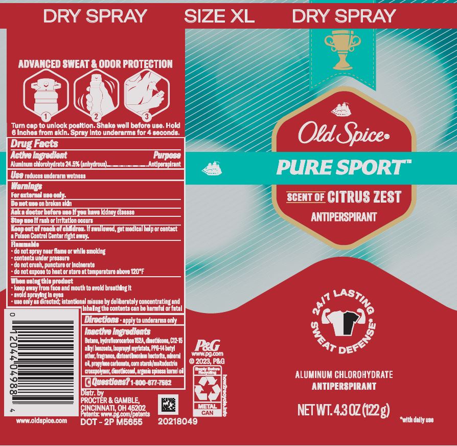 Pill image for Old Spice Rc Pure Sport Scent Of Citrus Zest Dry Spray