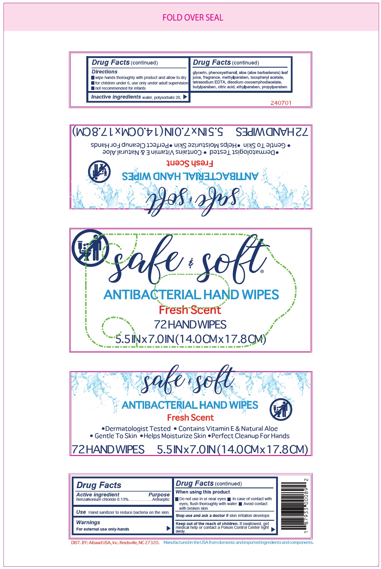 Pill image for Safe And Soft Antibacterial Hand Wipes