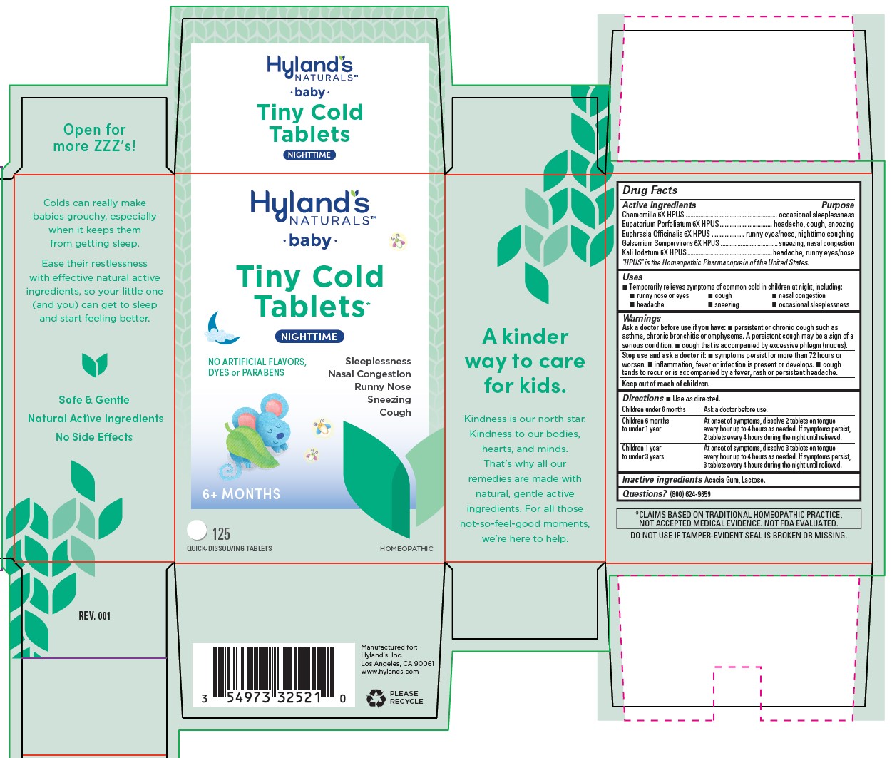 Pill image for Hyland's Naturals Baby Tiny Cold Tablets Nighttime