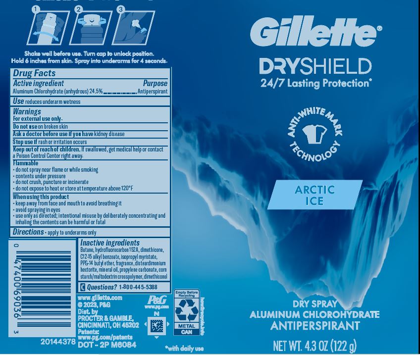 Pill image for Gillette Dryshield Arctic Ice Dry Spray