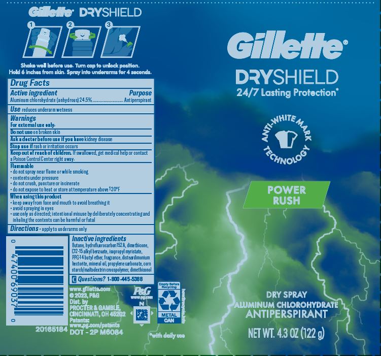 Pill image for Gillette Dryshield Power Rush Dry Spray