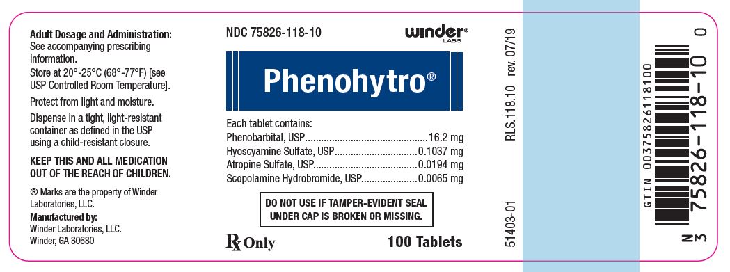 Pill image for Phenohytro™ (phenobarbital, Hyoscyamine Sulfate, Atropine Sulfate, Scopolamine Hydrobromide) Tablets