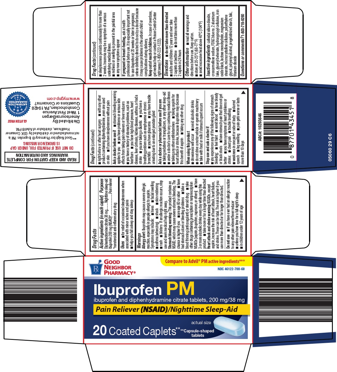 Pill image for Amerisource Bergen Ibuprofen Pm Drug Facts