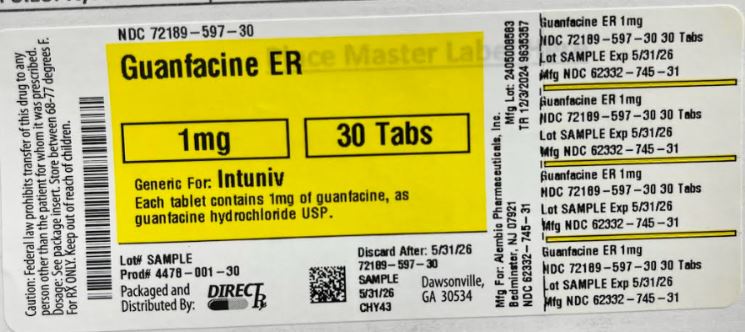 Pill image for Guanfacine Er
