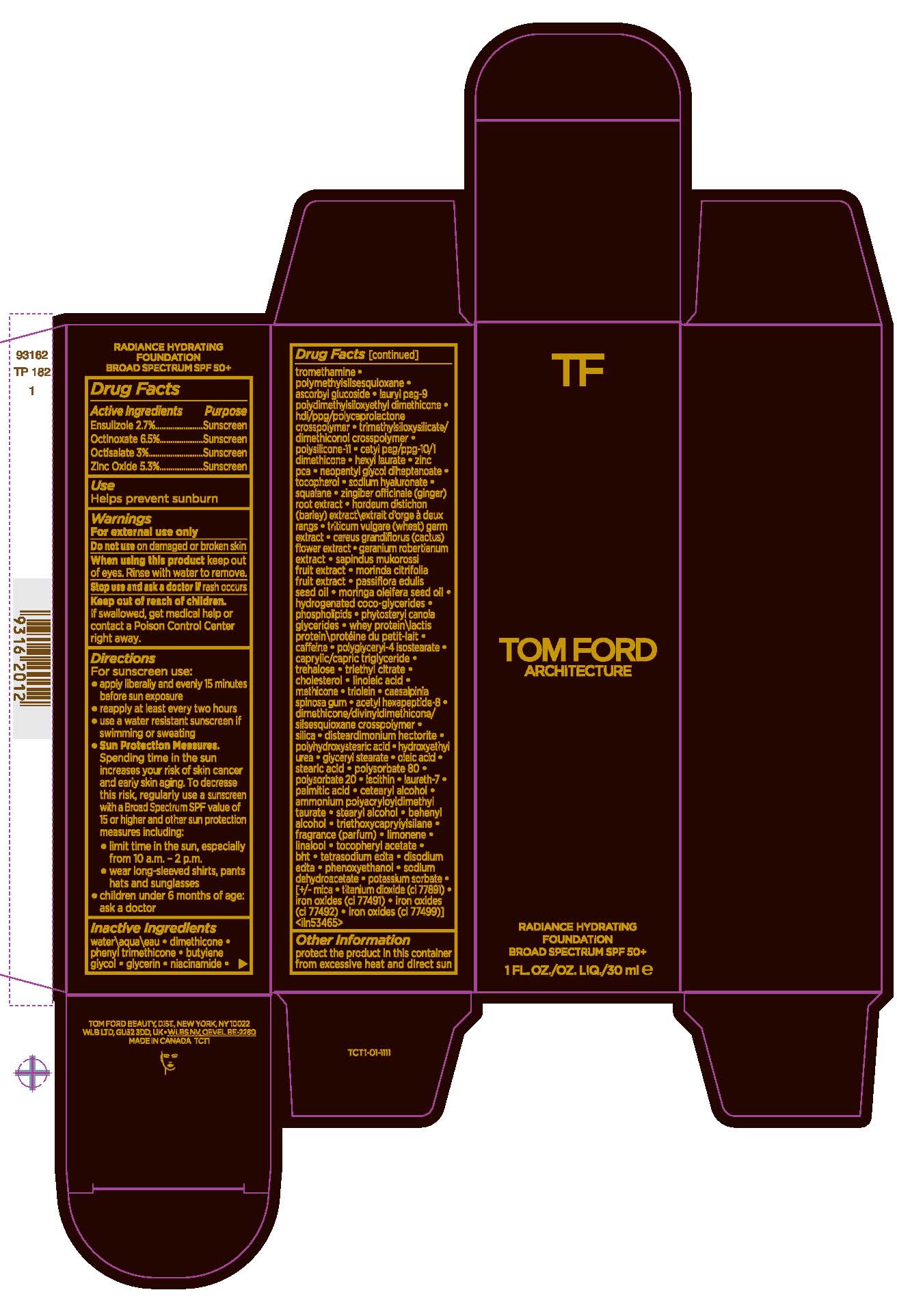 Pill image for Tom Ford Architecture Radiance Hydrating Foundation Broad Spectrum Spf 50+