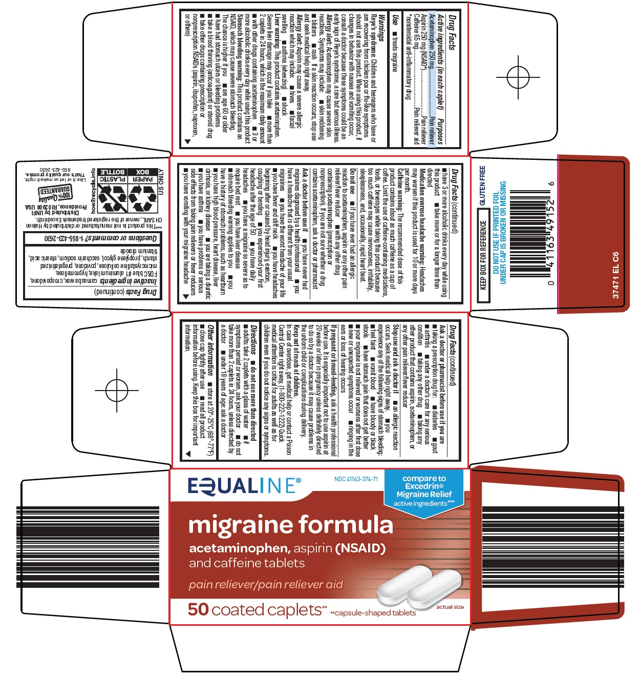 Pill image for Supervalu Inc. Migraine Formula Drug Facts