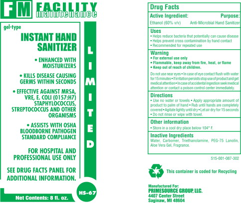 Pill image for facility maintenance instant hand sanitizer hs-67