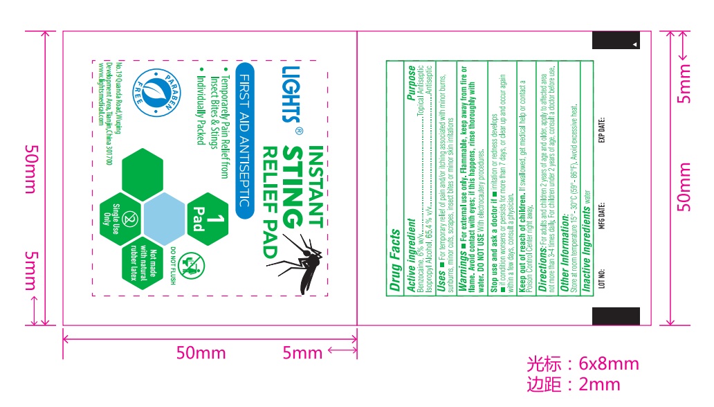 Pill image for 61333-215 Light Instant Sting Relief Pad
