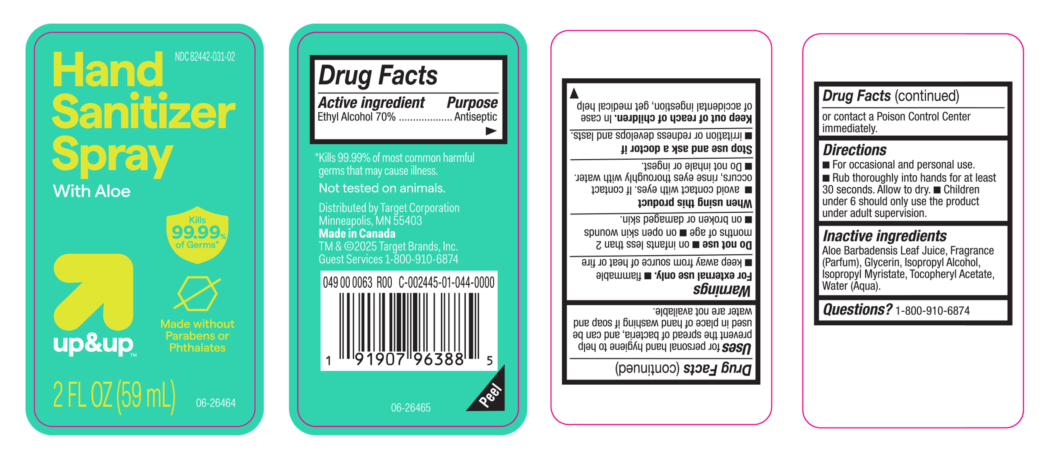 Pill image for Target Hand Sanitizer Clear Gel With Aloe, Ndc-82442-031