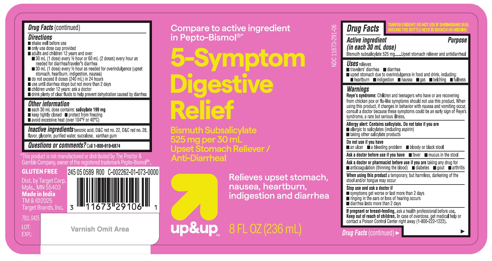 Pill image for 791l-target-bismuth Subsalicylate 525 Mg / 30 Ml Oral Suspension