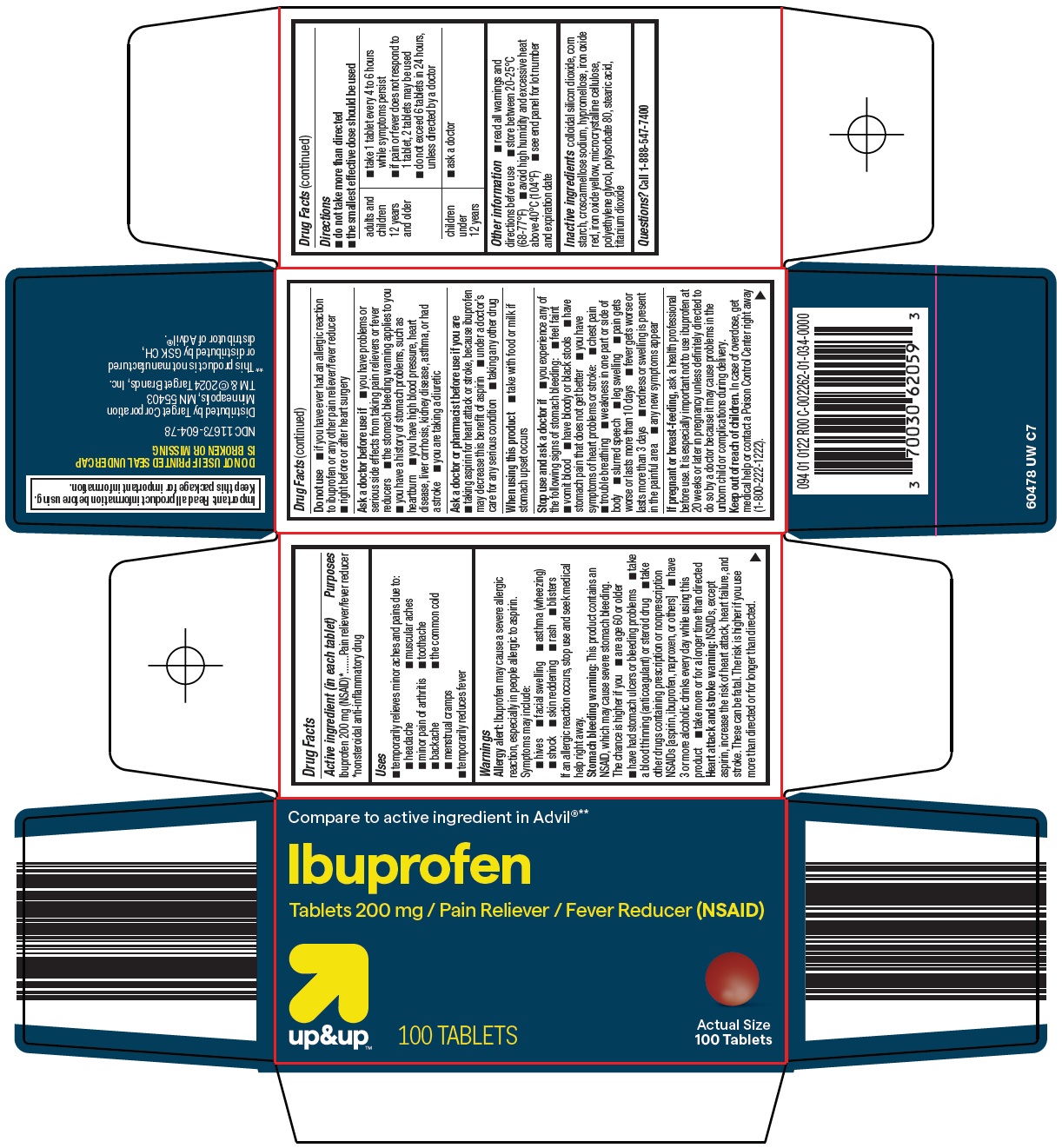 Pill image for Target Corporation Ibuprofen Drug Facts