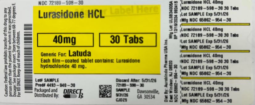 Pill image for Lurasidone Hcl