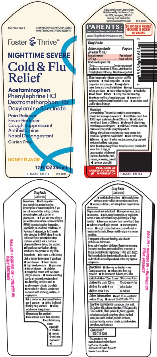 Pill image for Mckesson Nighttime Severe Cold & Flu Relief Drug Facts