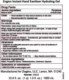 Pill image for Zogics Instant Hand Sanitizer Hydrating Gel