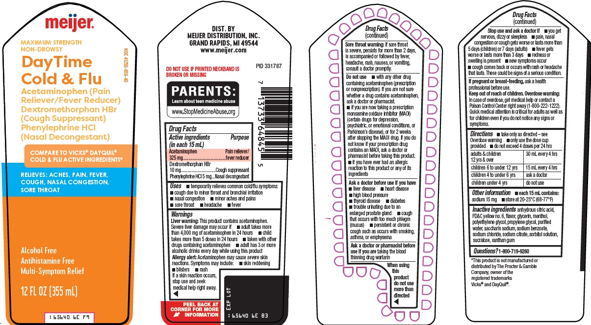 Pill image for Meijer Distribution, Inc. Daytime Cold & Flu Drug Facts