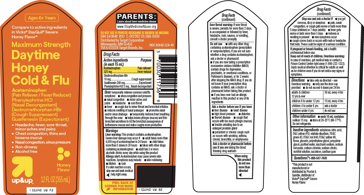 Pill image for Target Corporation Daytime Honey Cold & Flu Drug Facts