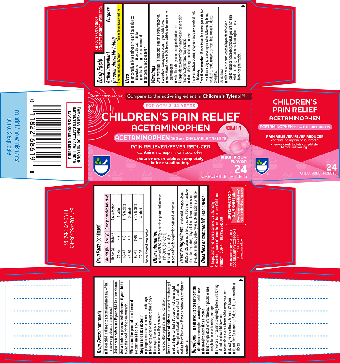 Pill image for Rite Aid 44-450 Childrens