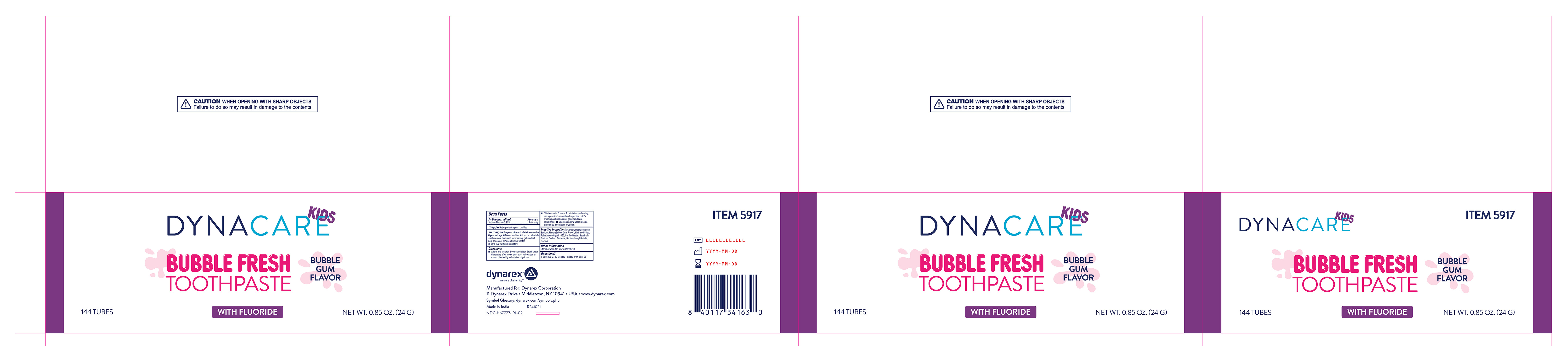 Pill image for 5917 Bubble Fresh Toothpaste.85 Oz.