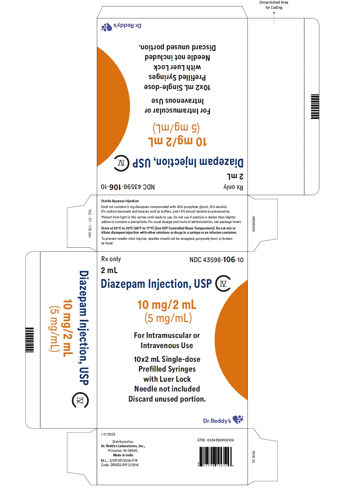 Pill image for Diazepam Injection, Usp