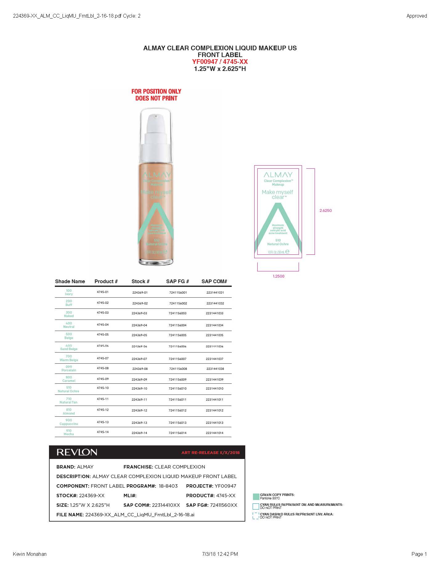 Pill image for Almay Clear Complexion Liquid Makeup - Beige