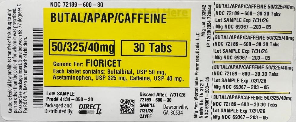 Pill image for Butal/apap/caffeine