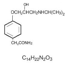 Pill image for atenolol tablets, usp