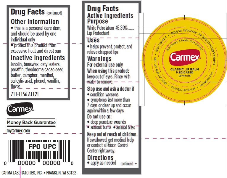 Pill image for Carmex Classic Lip Balm Medicated Lip Protectant