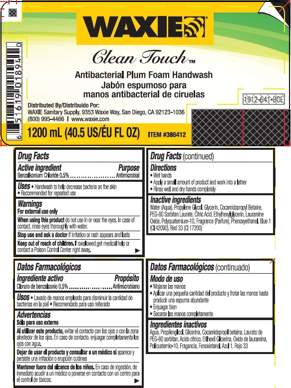 Pill image for Waxie® Clean Touch™ Antibacterial Plum Foam Handwash